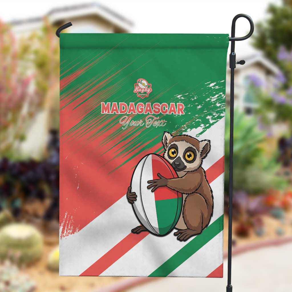 Madagascar Rugby Custom Garden Flag Allez Les Makis LT15