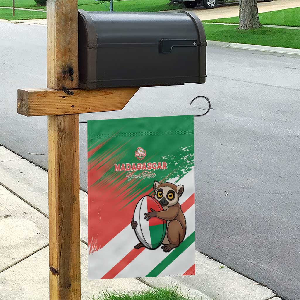 Madagascar Rugby Custom Garden Flag Allez Les Makis LT15