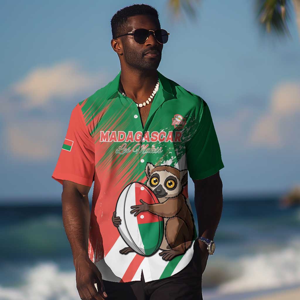 Madagascar Rugby Custom Hawaiian Shirt Allez Les Makis LT15