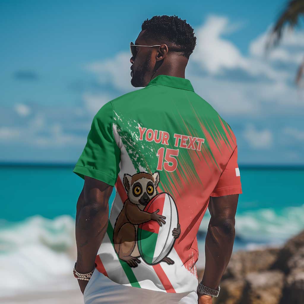 Madagascar Rugby Custom Hawaiian Shirt Allez Les Makis LT15