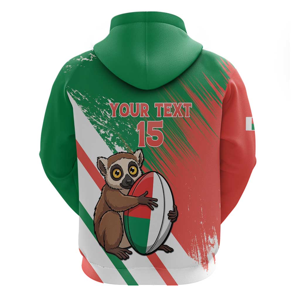 Madagascar Rugby Custom Hoodie Go Les Makis LT15