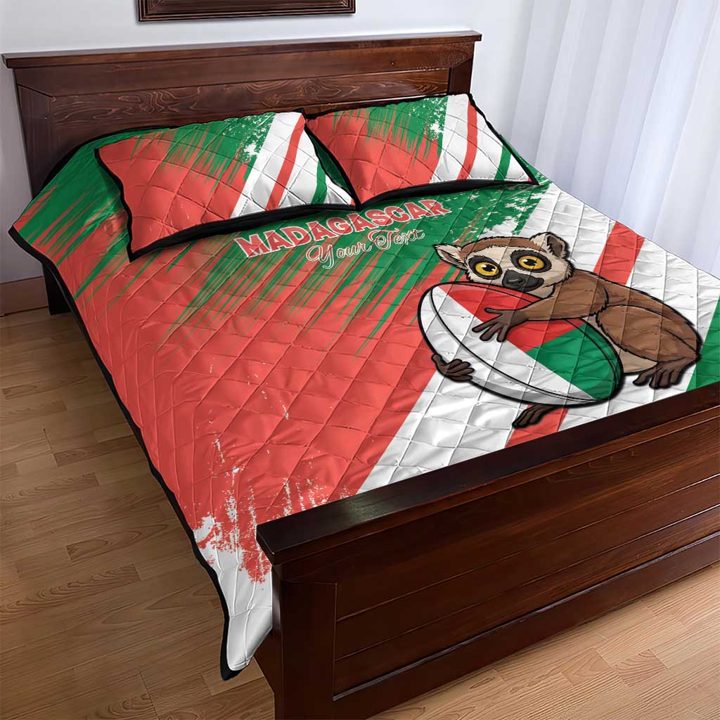 Madagascar Rugby Custom Quilt Bed Set Allez Les Makis LT15