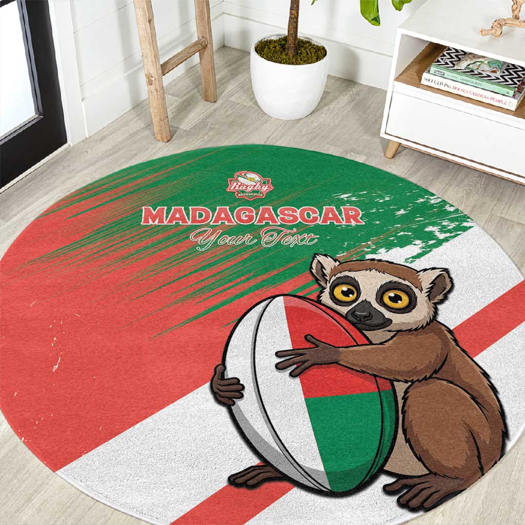 Madagascar Rugby Custom Round Carpet Allez Les Makis LT15