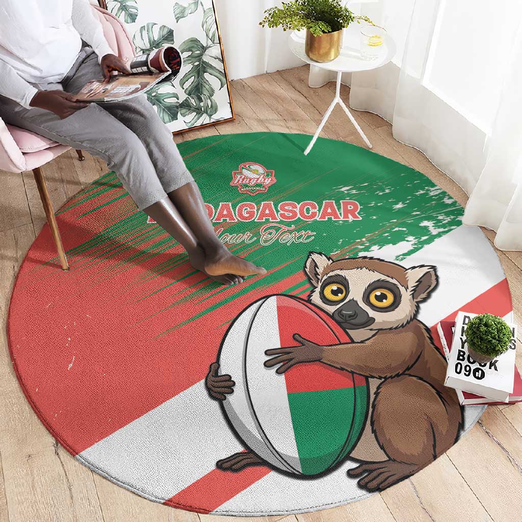 Madagascar Rugby Custom Round Carpet Allez Les Makis LT15