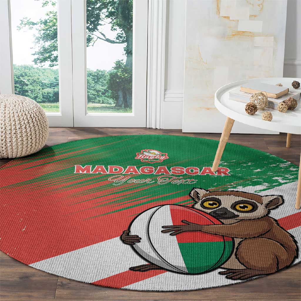 Madagascar Rugby Custom Round Carpet Allez Les Makis LT15