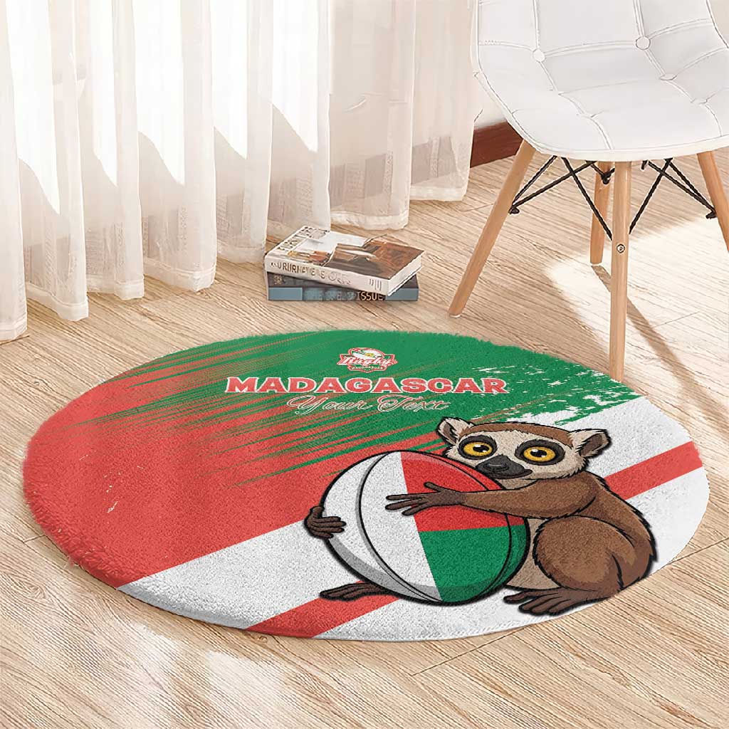 Madagascar Rugby Custom Round Carpet Allez Les Makis LT15