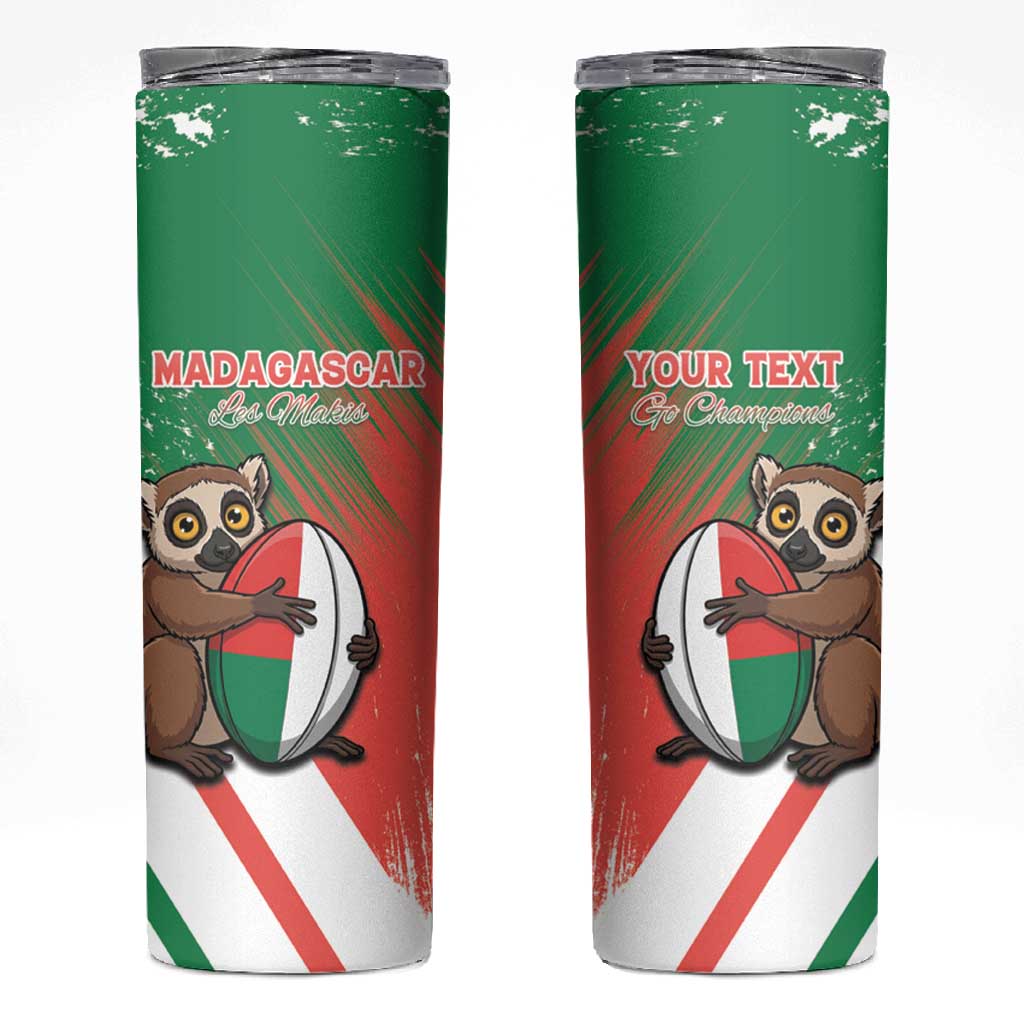 Madagascar Rugby Custom Skinny Tumbler Allez Les Makis LT15