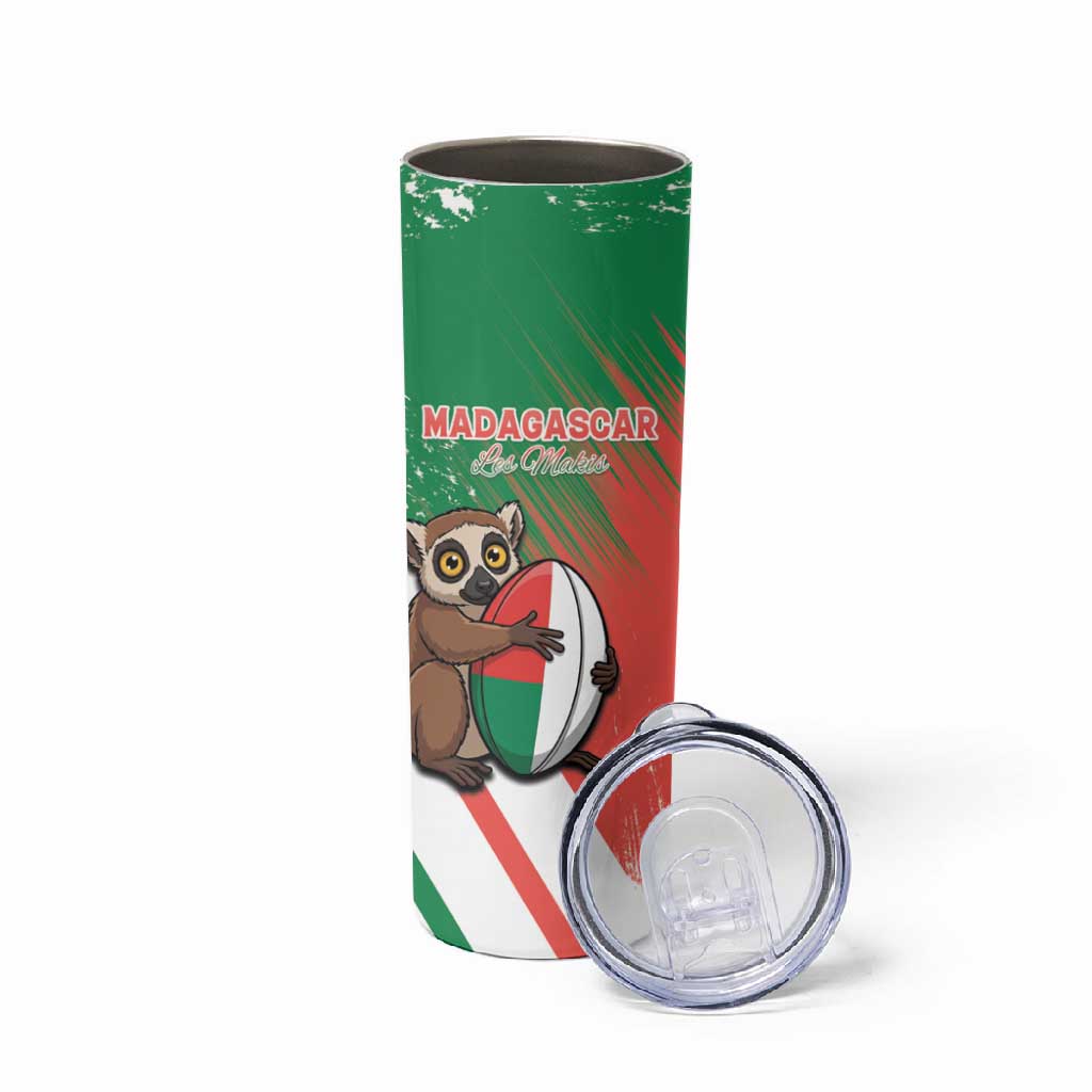 Madagascar Rugby Custom Skinny Tumbler Allez Les Makis LT15
