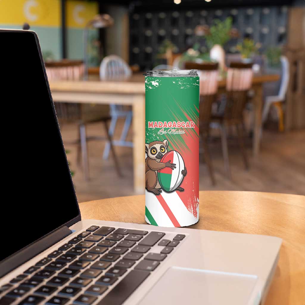 Madagascar Rugby Custom Skinny Tumbler Allez Les Makis LT15
