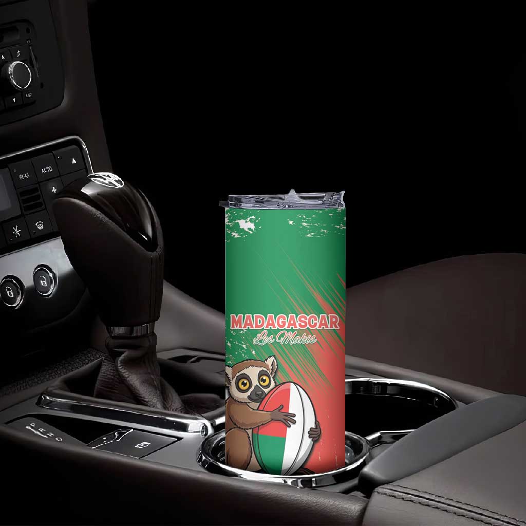 Madagascar Rugby Custom Skinny Tumbler Allez Les Makis LT15