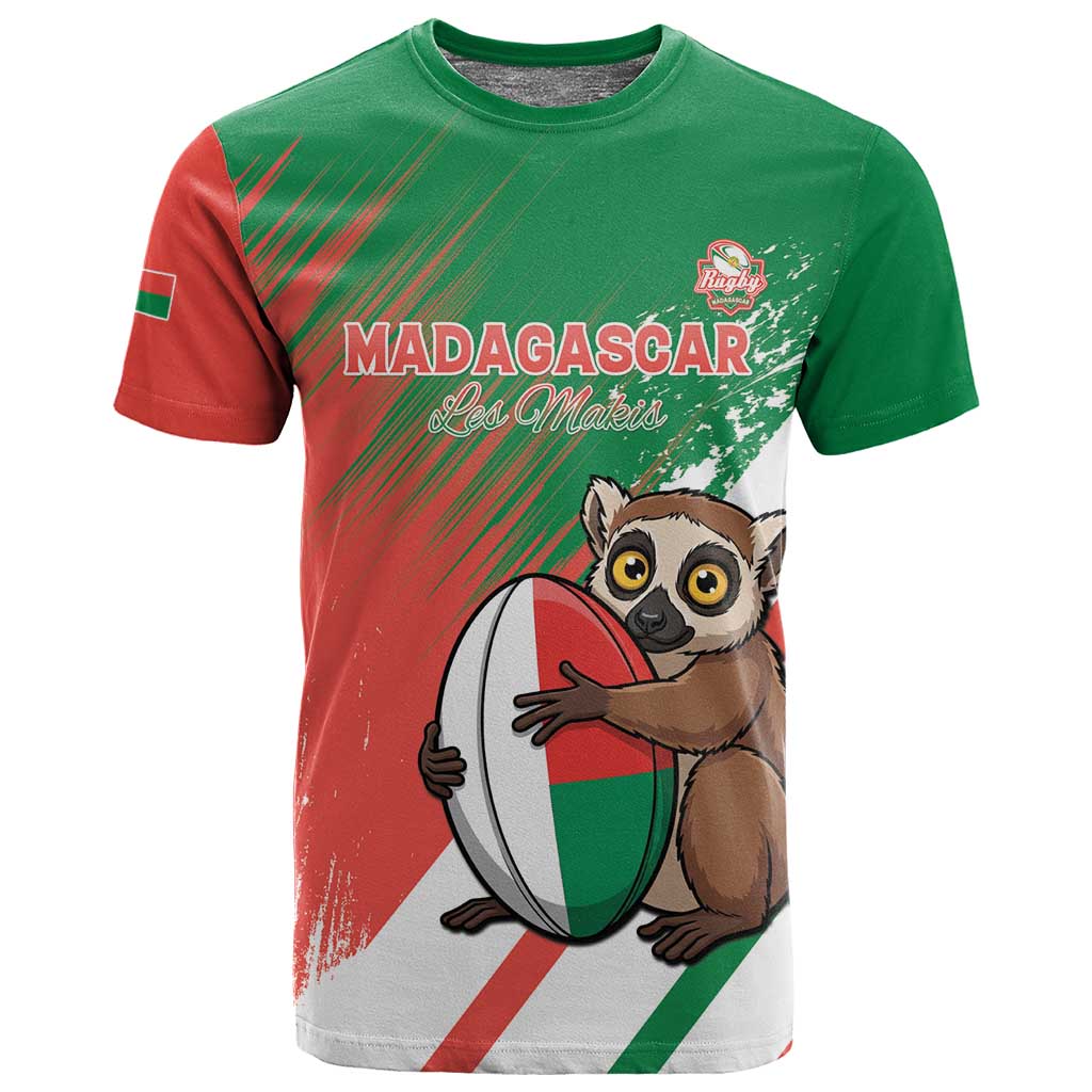 Madagascar Rugby Custom T shirt Allez Les Makis LT15