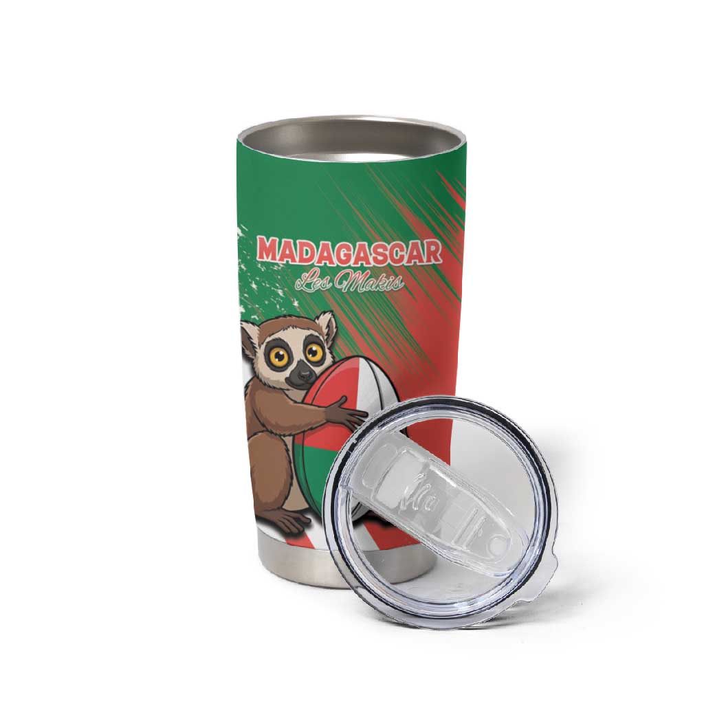 Madagascar Rugby Custom Tumbler Cup Allez Les Makis LT15