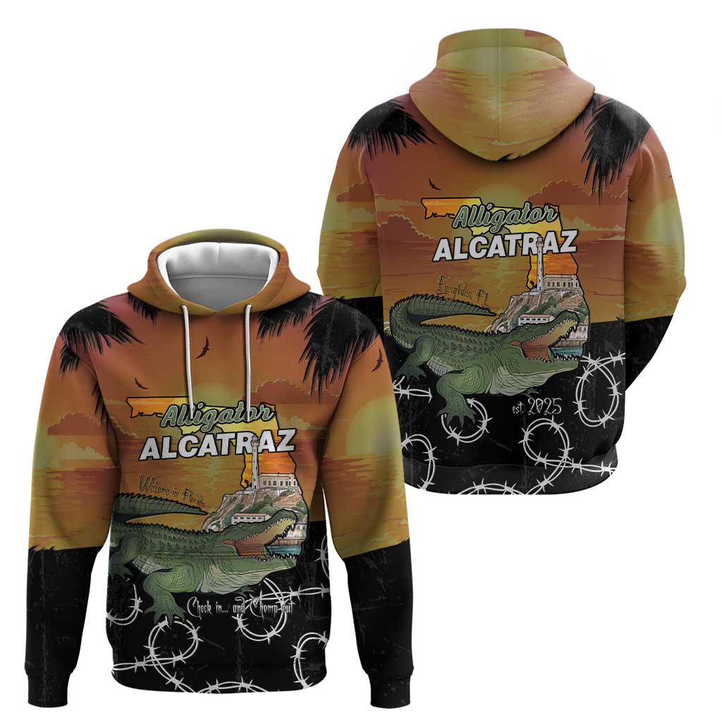 Alligator Alcatraz Hoodie Prison Florida Everglades LT15