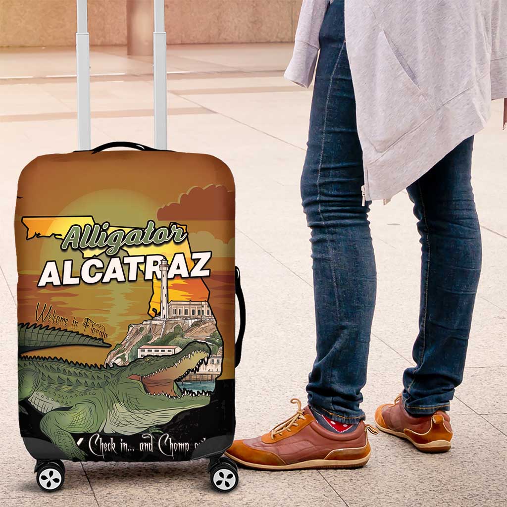 Alligator Alcatraz Luggage Cover Prison Florida Everglades LT15