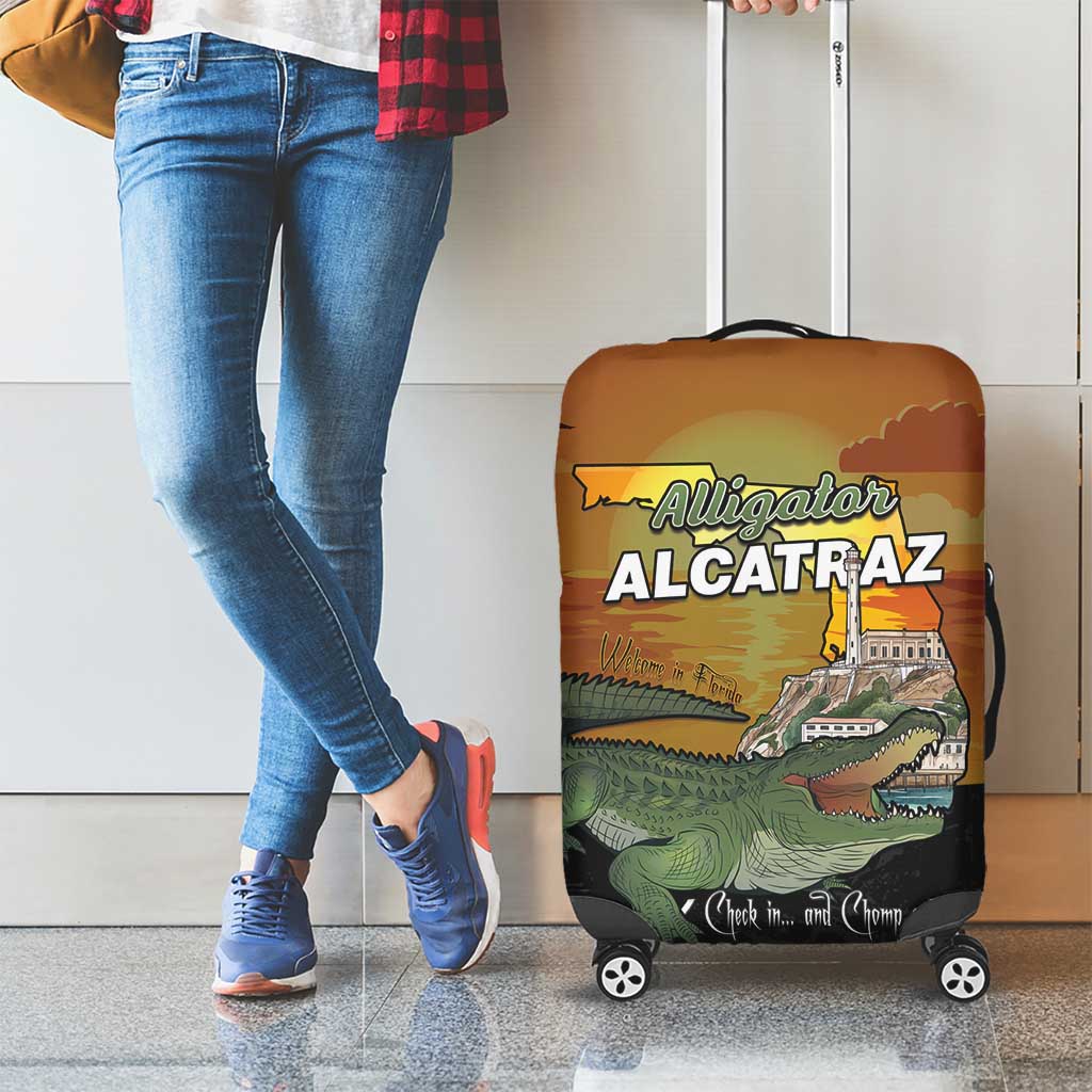 Alligator Alcatraz Luggage Cover Prison Florida Everglades LT15