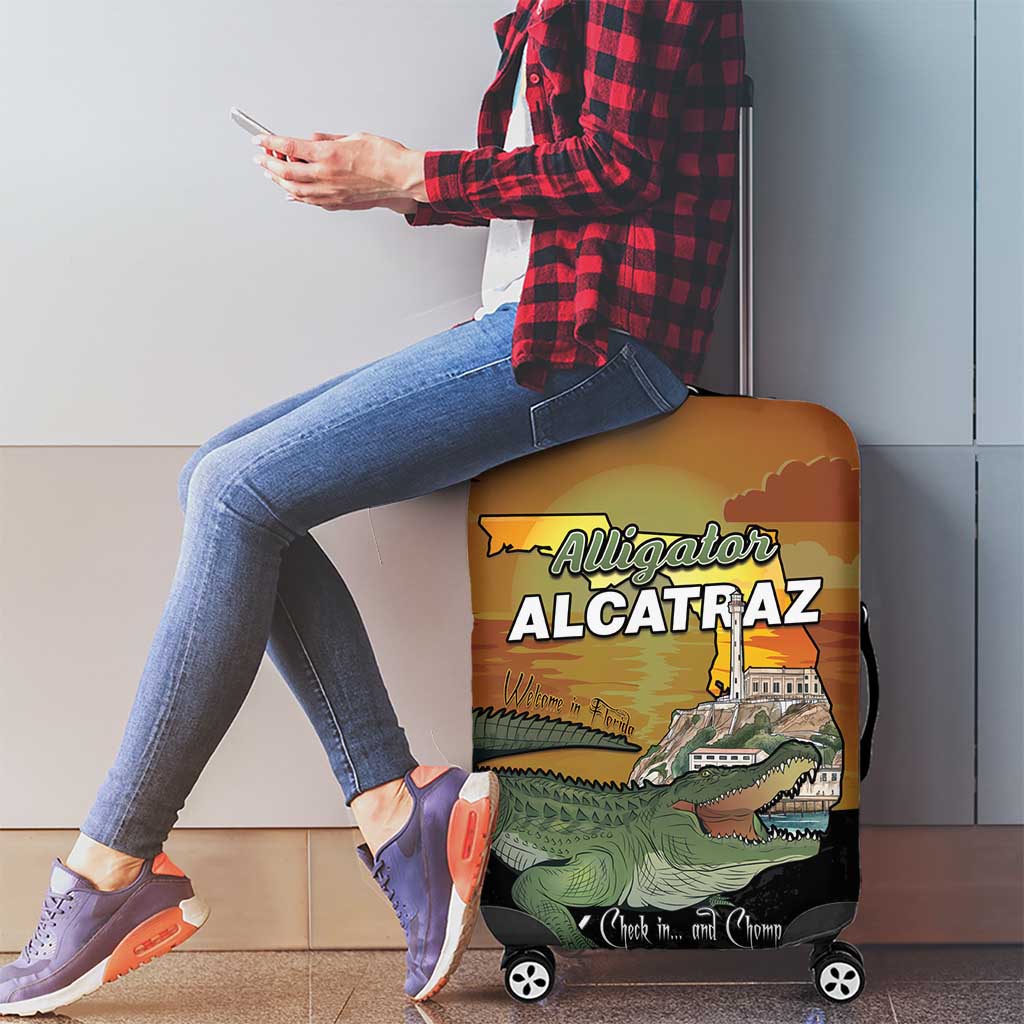 Alligator Alcatraz Luggage Cover Prison Florida Everglades LT15