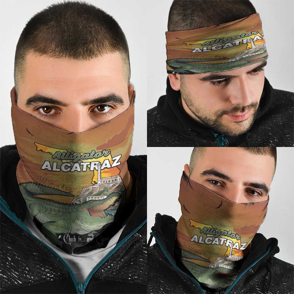 Alligator Alcatraz Neck Gaiter Prison Florida Everglades LT15