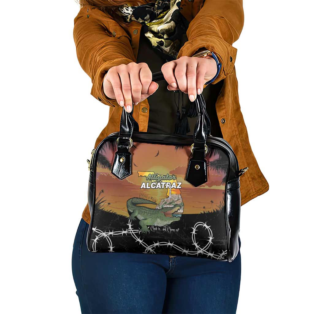 Alligator Alcatraz Shoulder Handbag Prison Florida Everglades LT15