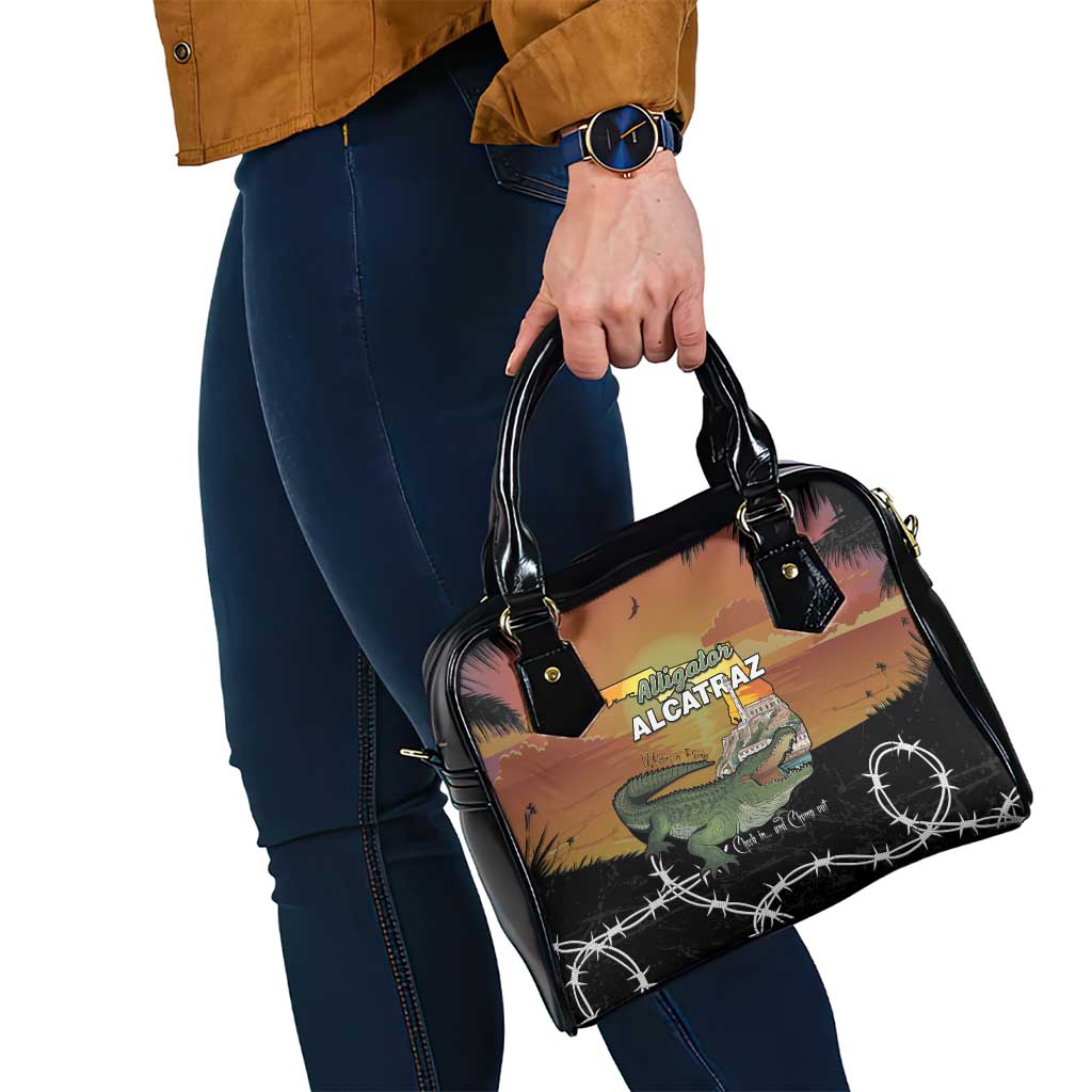 Alligator Alcatraz Shoulder Handbag Prison Florida Everglades LT15