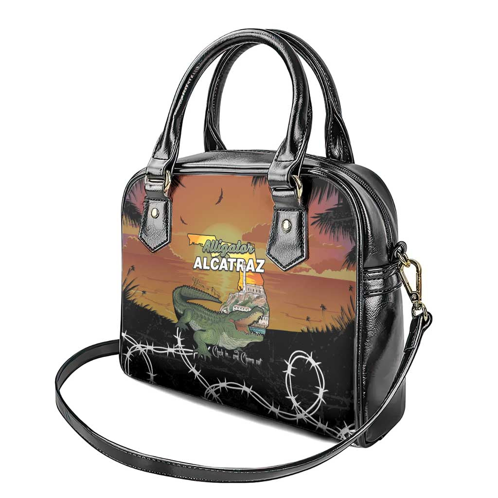 Alligator Alcatraz Shoulder Handbag Prison Florida Everglades LT15