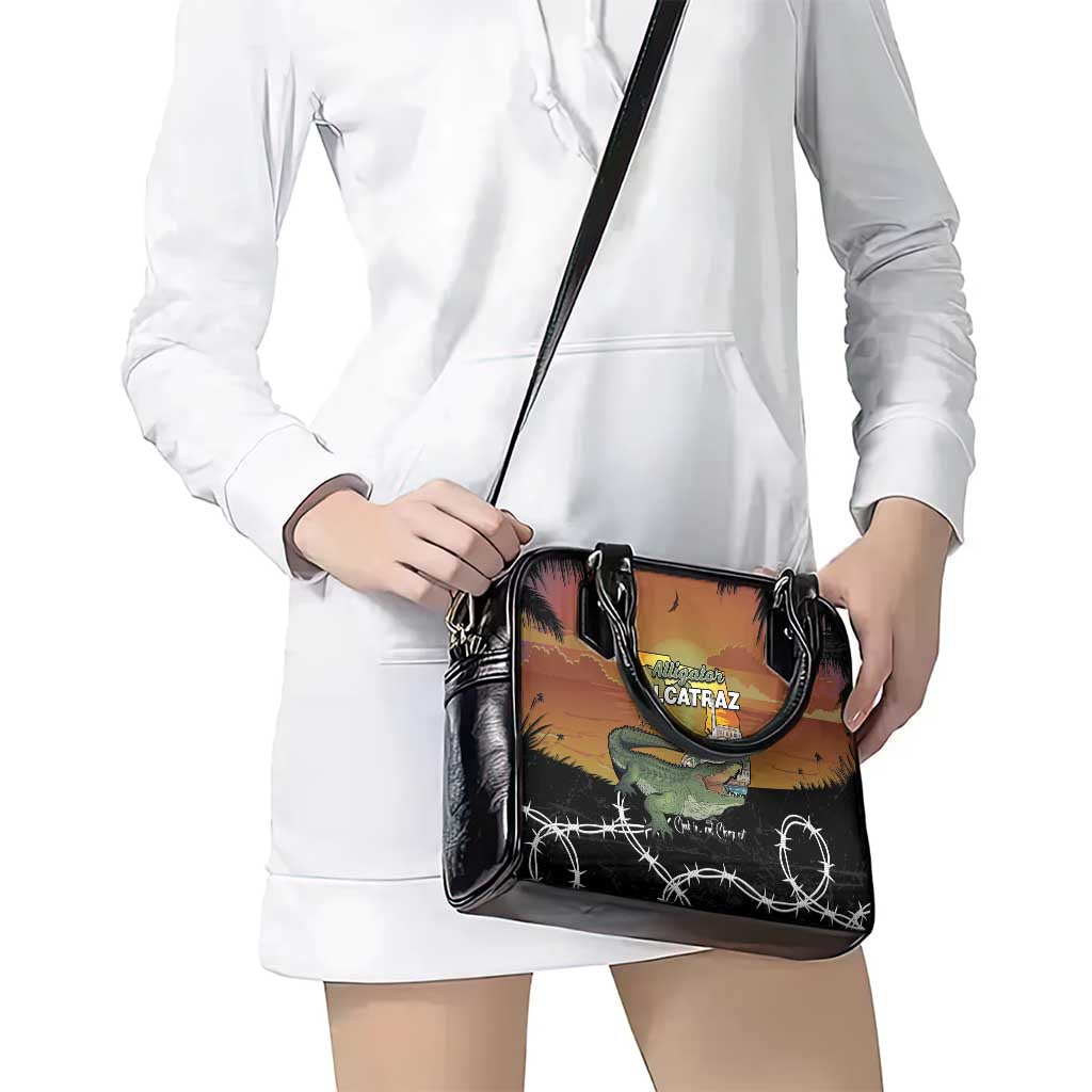 Alligator Alcatraz Shoulder Handbag Prison Florida Everglades LT15
