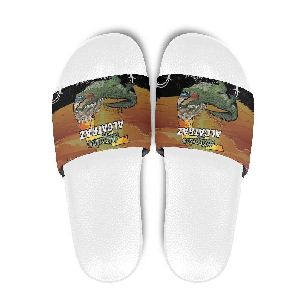 Alligator Alcatraz Slide Sandals Prison Florida Everglades LT15