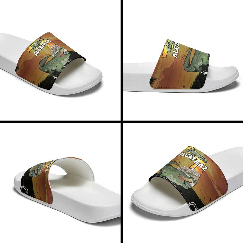 Alligator Alcatraz Slide Sandals Prison Florida Everglades LT15