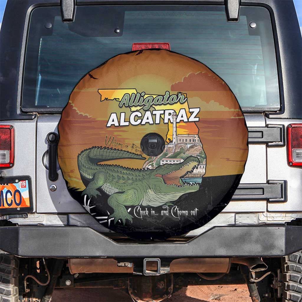 Alligator Alcatraz Spare Tire Cover Prison Florida Everglades LT15