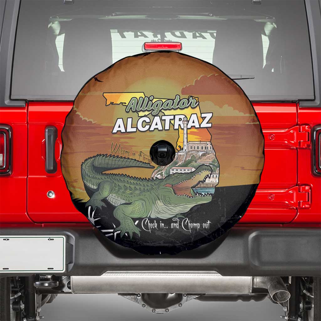 Alligator Alcatraz Spare Tire Cover Prison Florida Everglades LT15