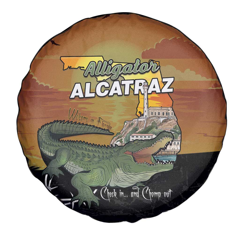 Alligator Alcatraz Spare Tire Cover Prison Florida Everglades LT15