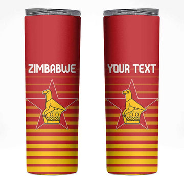 Custom Zimbabwe Cricket Skinny Tumbler Come On Chevrons LT15