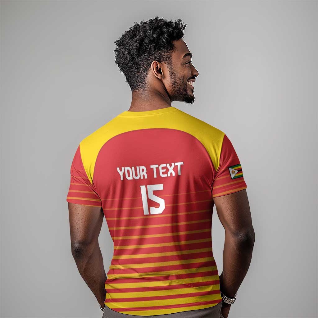 Custom Zimbabwe Cricket T shirt Come On Chevrons LT15