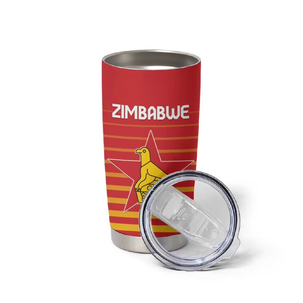 Custom Zimbabwe Cricket Tumbler Cup Come On Chevrons LT15