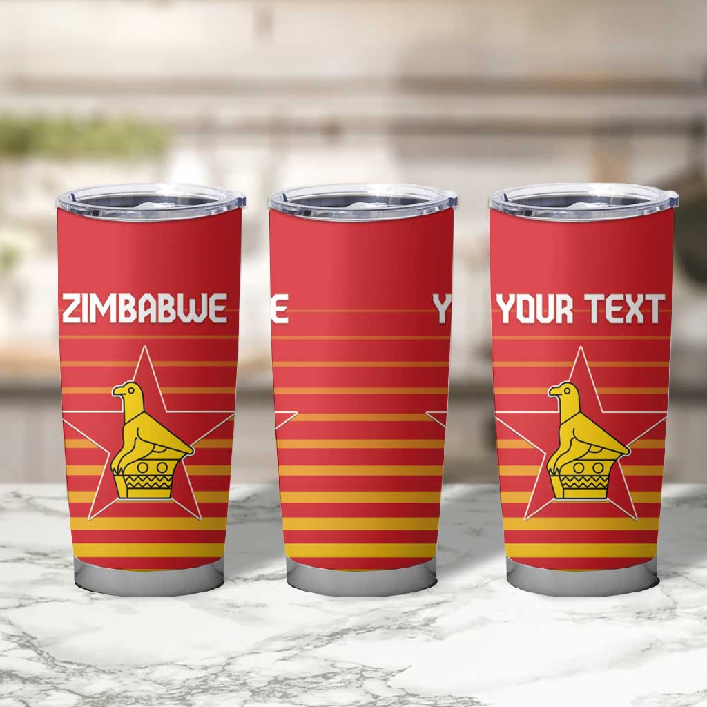 Custom Zimbabwe Cricket Tumbler Cup Come On Chevrons LT15