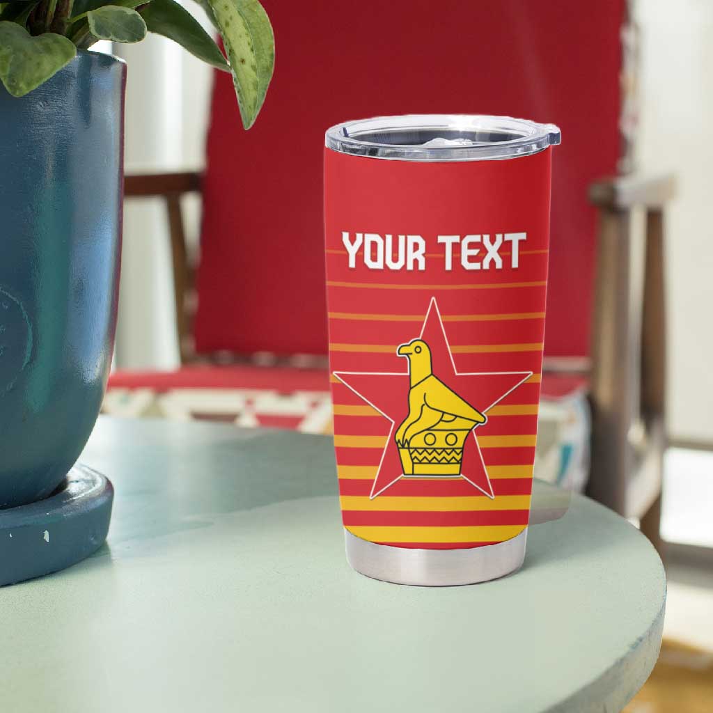 Custom Zimbabwe Cricket Tumbler Cup Come On Chevrons LT15
