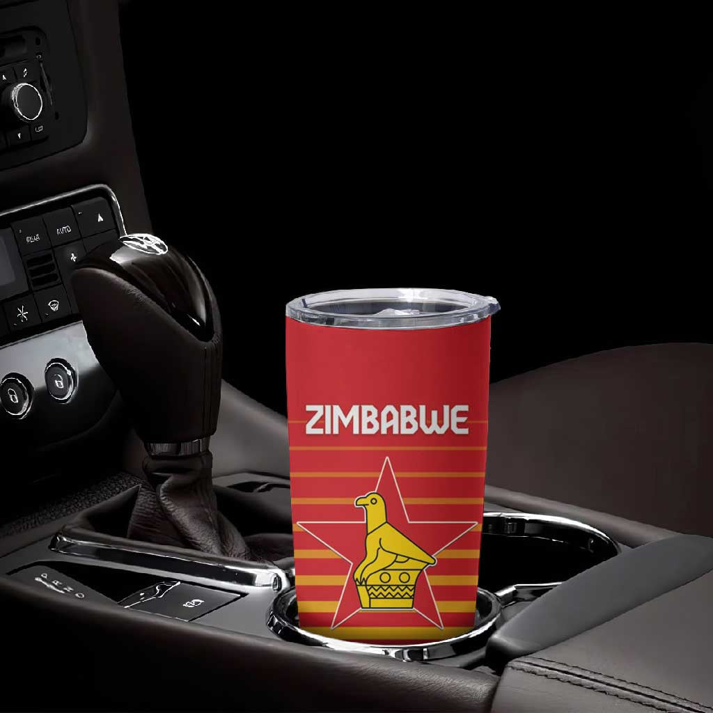 Custom Zimbabwe Cricket Tumbler Cup Come On Chevrons LT15