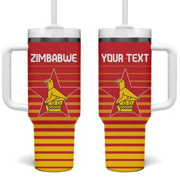 Custom Zimbabwe Cricket Tumbler With Handle Come On Chevrons LT15