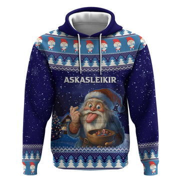Iceland Christmas Askasleikir Hoodie The Yule Lads Bowl Licker LT15