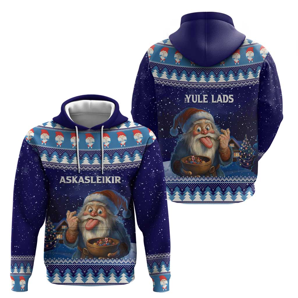 Iceland Christmas Askasleikir Hoodie The Yule Lads Bowl Licker LT15