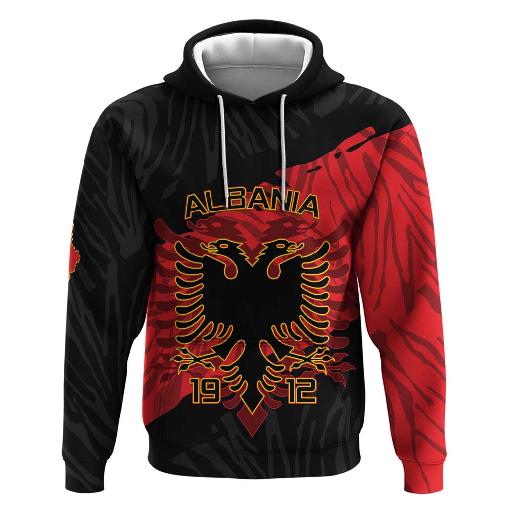 Albania Independence Day Hoodie Albanian Eagle - Grunge Style LT15