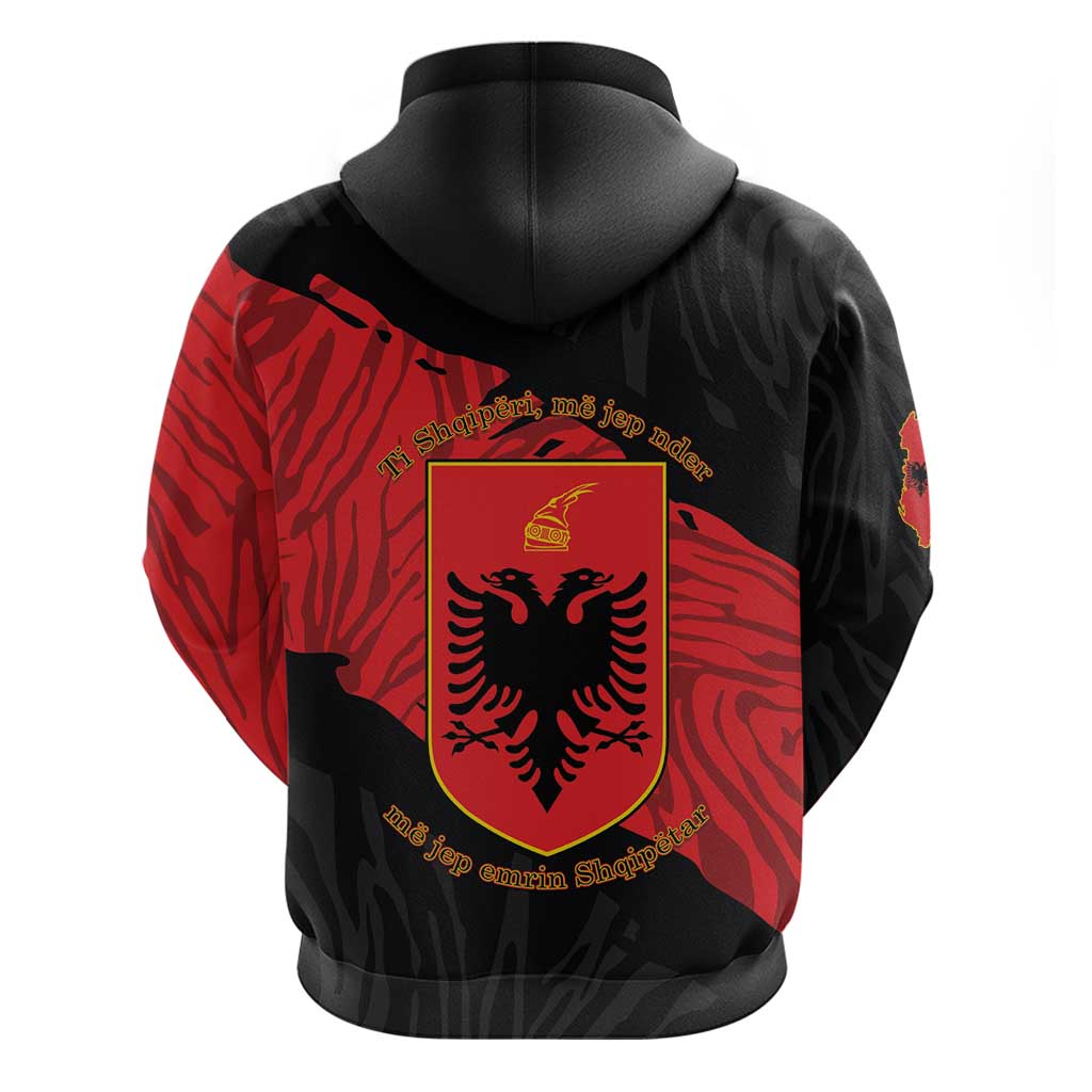 Albania Independence Day Hoodie Albanian Eagle - Grunge Style LT15