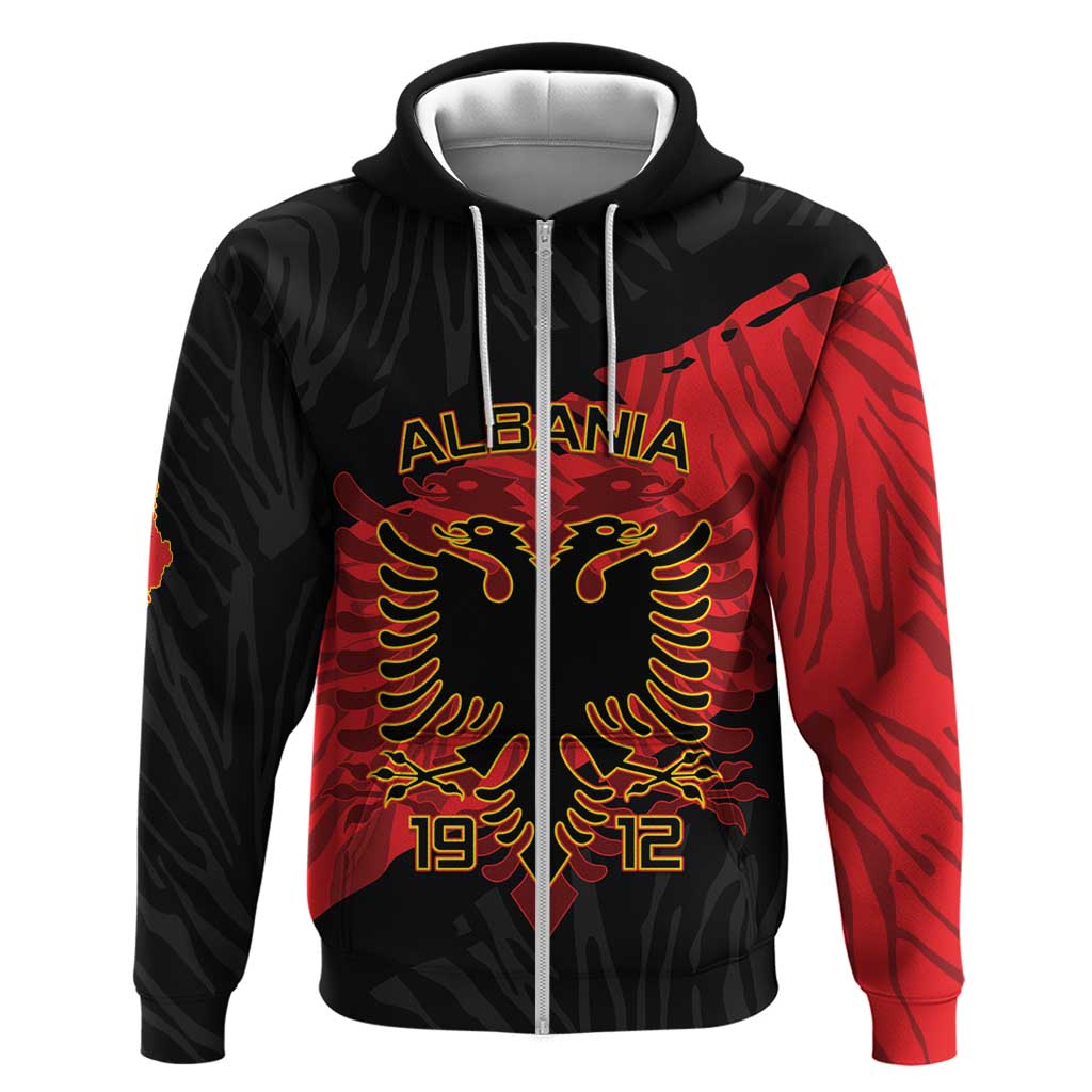 Albania Independence Day Hoodie Albanian Eagle - Grunge Style LT15