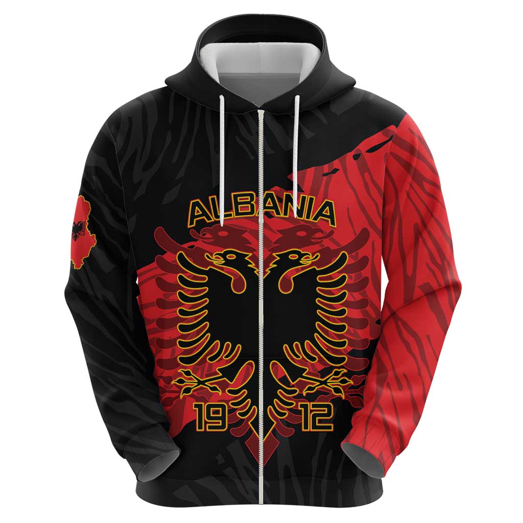 Albania Independence Day Hoodie Albanian Eagle - Grunge Style LT15