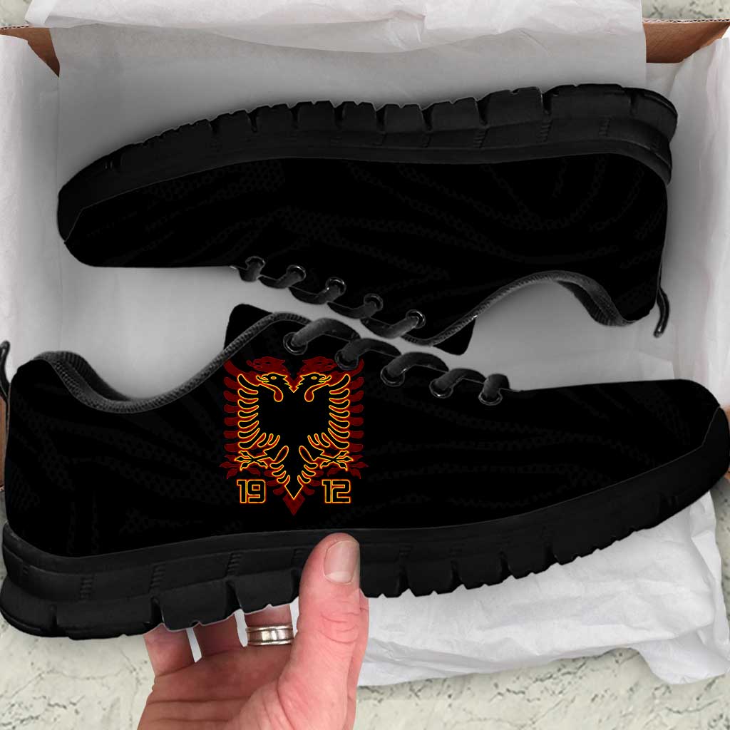 Albania Independence Day Sneakers Albanian Eagle - Grunge Style LT15