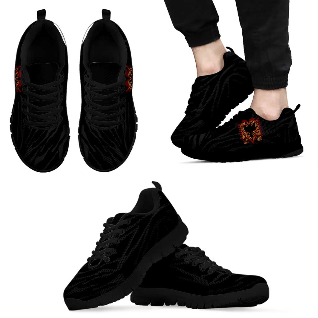 Albania Independence Day Sneakers Albanian Eagle - Grunge Style LT15