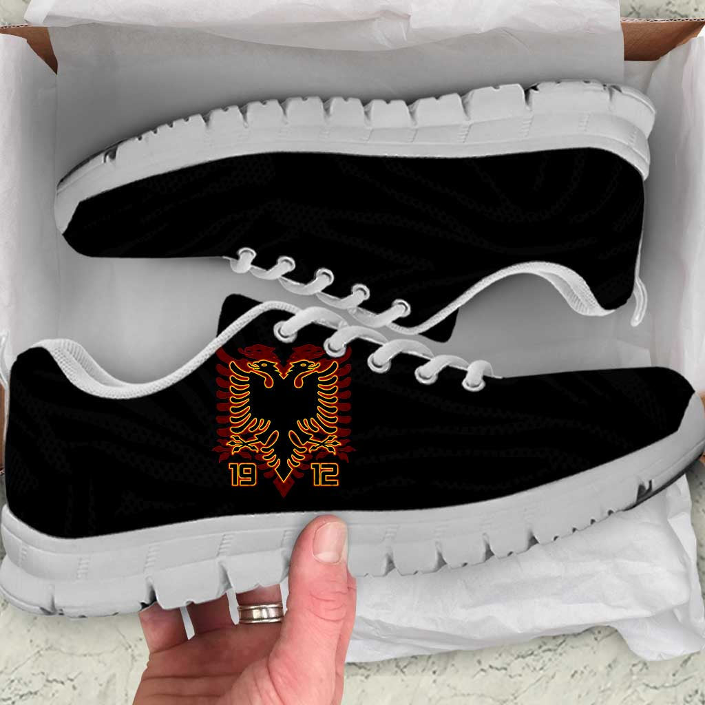 Albania Independence Day Sneakers Albanian Eagle - Grunge Style LT15