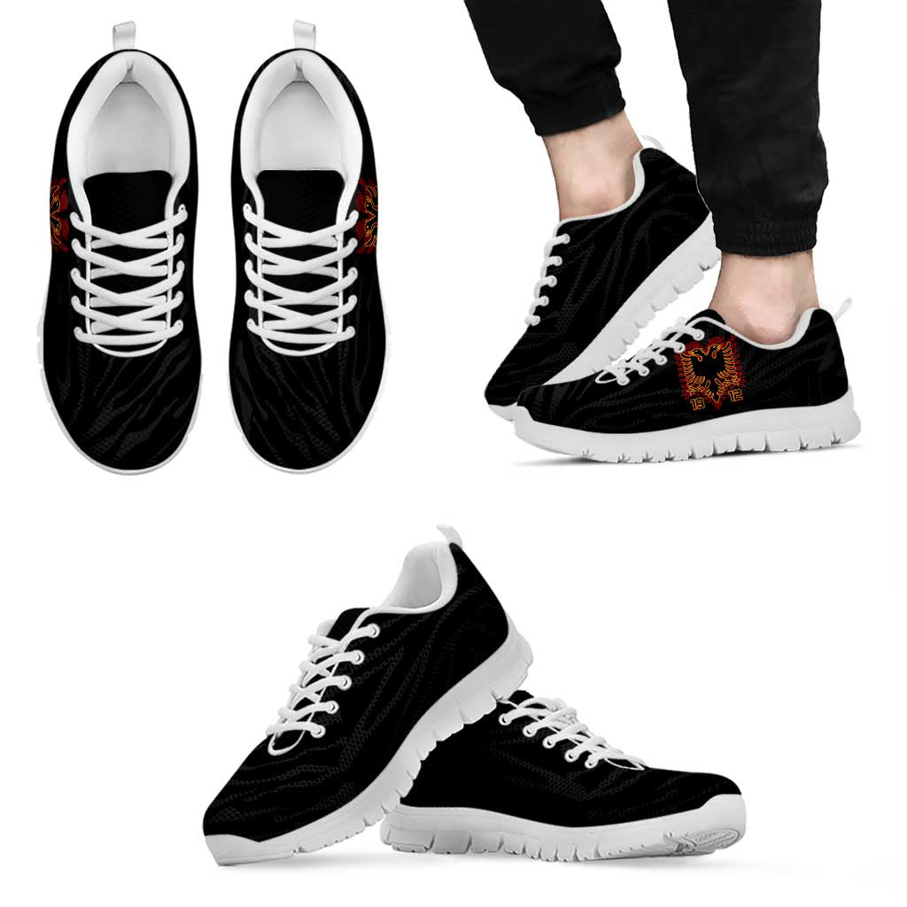 Albania Independence Day Sneakers Albanian Eagle - Grunge Style LT15