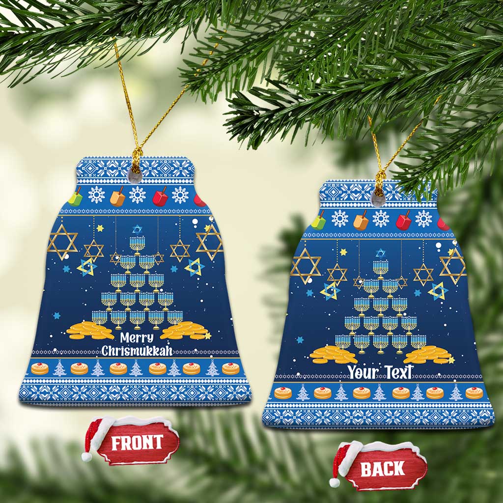 Personalised Jewish Hanukkah Xmas Ceramic Ornament Merry Chrismukkah LT15