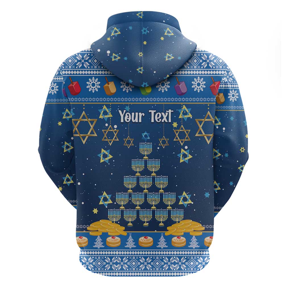 Personalised Jewish Hanukkah Xmas Hoodie Merry Chrismukkah LT15