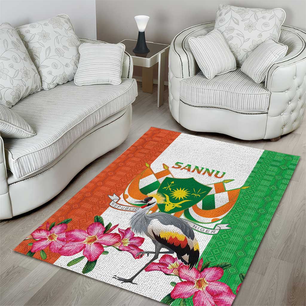 Afro Niger Sannu Area Rug Coat Of Arms - African Pattern LT15